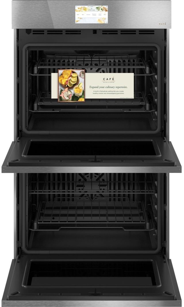 Café™ Minimal 30" Platinum Glass Built In Convection Double Electric Wall Oven-4