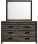 Elements International Eleanor Mocha Gray Dresser and Mirror -3