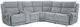 Parker House® Spencer 6-Piece Tide Pebble Reclining Sectional-0