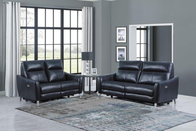 Coaster® Derek 2-Piece Blue Upholstered Power Reclining Seating Set-0