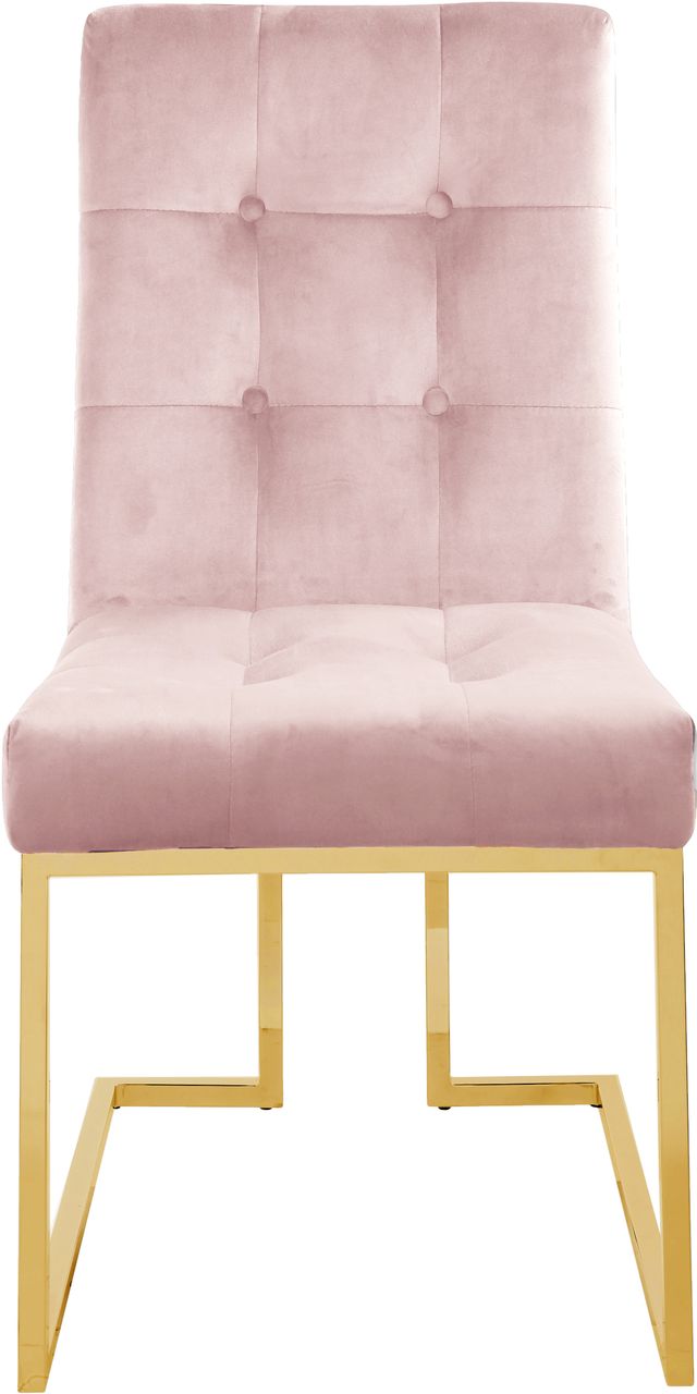 Meridian Furniture Pierre Pink Velvet Dining Chair-3