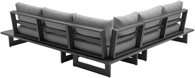 Meridian Furniture Maldives 3-Piece Gray/Black Fabric Outdoor Modular Sectional-1