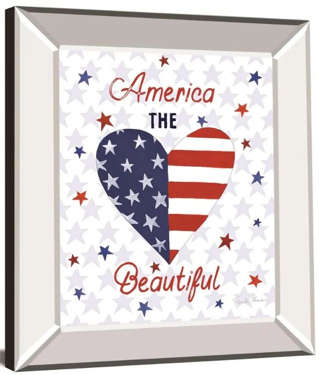 Classy Art America the Beautiful II by Farida Zaman Mirror Framed Wall Art-1