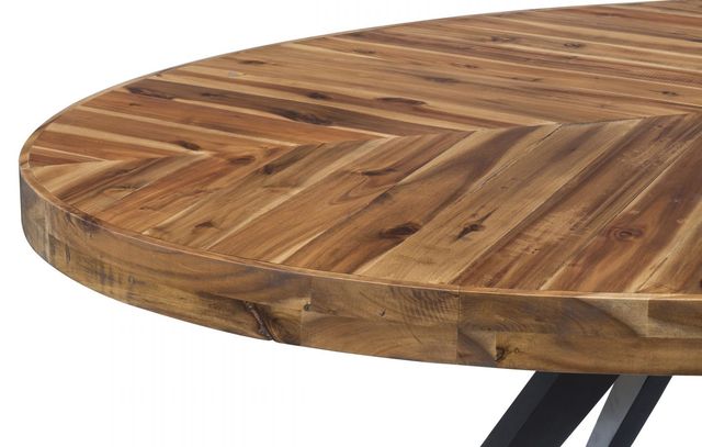 Moe's Home Collection Parq Cappuccino Oval Dining Table with Black Iron Base-2