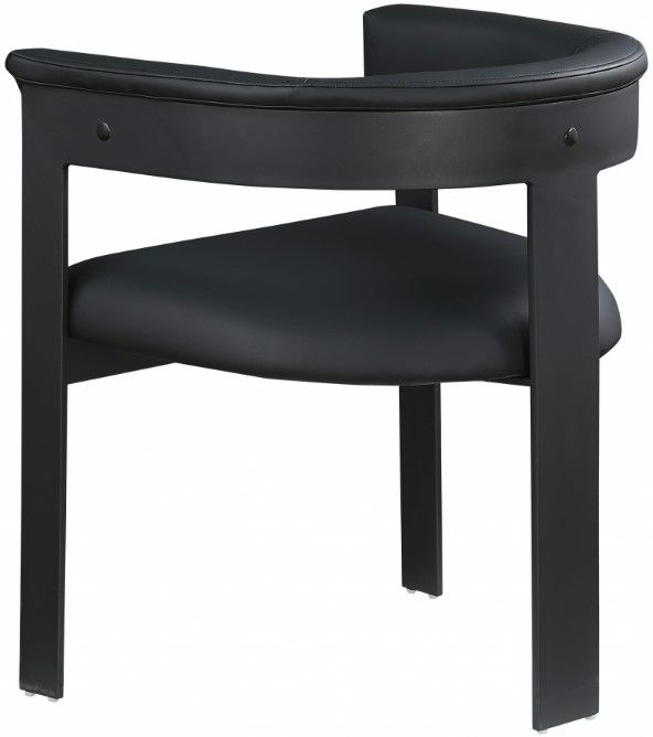 Meridian Furniture Romeo Black/Matte Black Vegan Leather Dining Chair-3