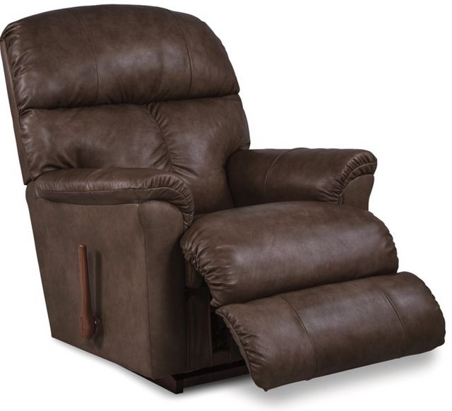 La-Z-Boy® Reed Walnut Leather Manual Rocking Recliner-2