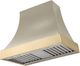 AGA Cascade 36" Fawn Wall Mounted Range Hood  with Polished Brass Trim-0