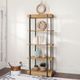 Sagebrook Home Wood and Metal 68" Brown and Black 5 Layered Shelf-3
