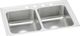 Elkay Lustertone® Classic Lustrous Satin 29" x 18" x 6" 4-Hole Equal Double Bowl Drop-In ADA Sink-0