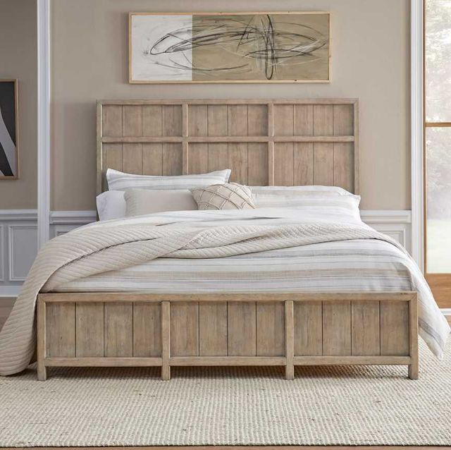 Liberty Furniture Proximity Place Barley Buff Queen Panel Bed-1