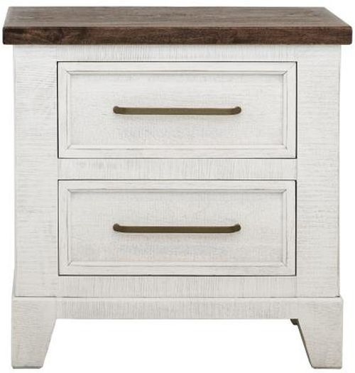 International Furniture Direct Stoa White Nightstand-3