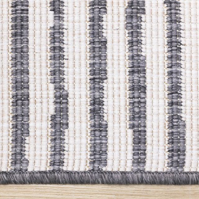 Kalora Interiors Bristol Cream/Grey 5'x8' Style 2 Indoor/Outdoor Area Rug-2