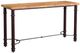 Horizon Home® Terraza Travertine Top Sofa Table with Metal Base -0