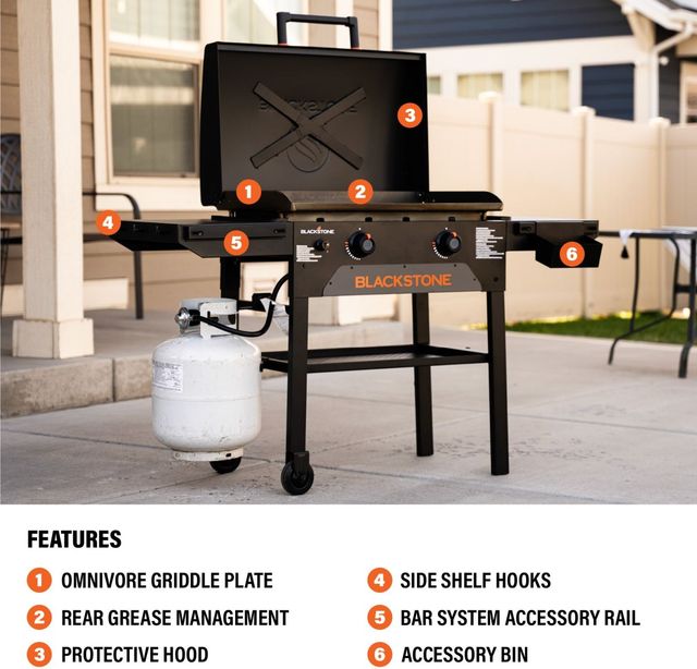 Blackstone® 2-Burner Black Freestanding Liquid Propane Grill-2