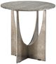Universal Explore Home™ Op Art Gray End Table with Aged Pewter Base-0