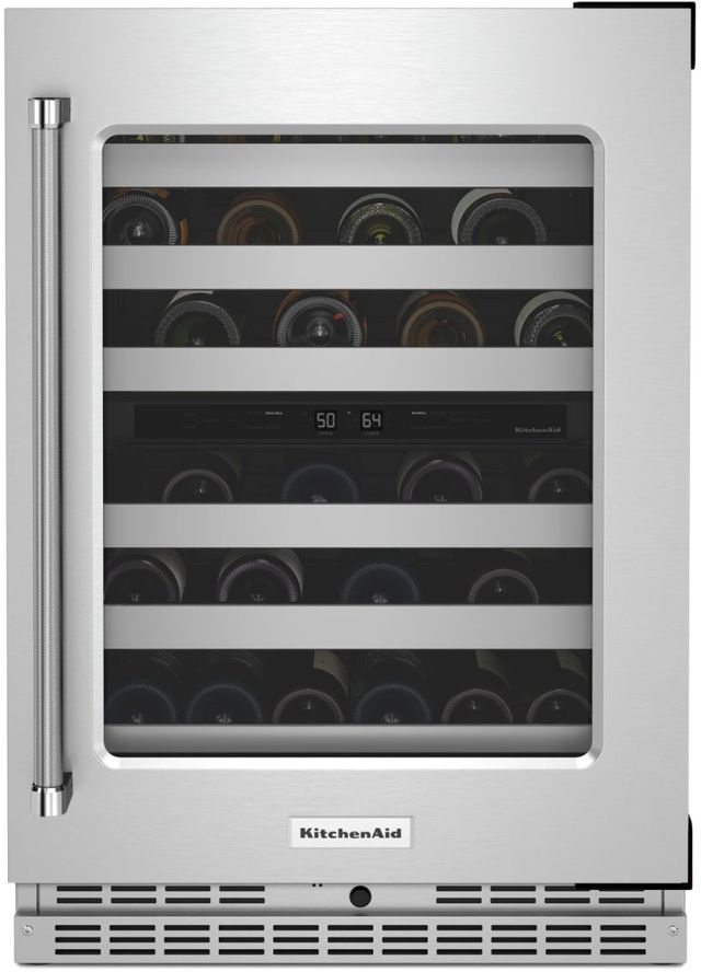 KitchenAid® 4.9 Cu. Ft. Stainless Steel Wine Cooler-1