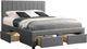 Titus Furniture Light Grey Queen Panel Storage Bed-0