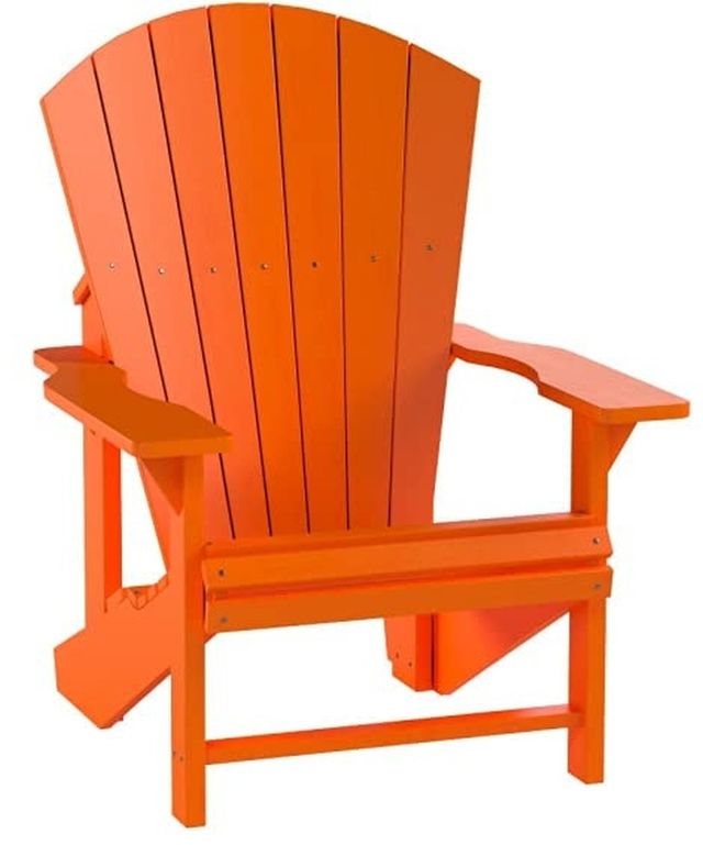 C.R. Plastic Generation Line Orange Classic Adirondack Outdoor Chair-1