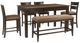 Powell® Manley 6-Piece Brown Counter Table Set-0