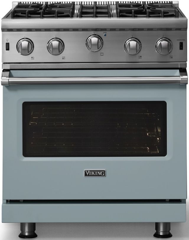 Viking® 5 Series 30" November Sky Pro Style Natural Gas Range-3