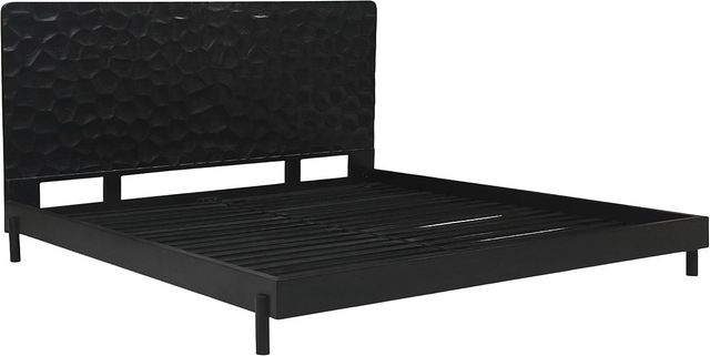 Moe's Home Collection Misaki Black King Panel Bed-0