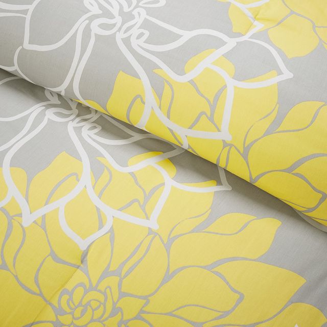 Olliix by Madison Park Lola Yellow California King Comforter Set-3