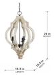 A & B Home Bellamy Black/White Chandelier-3