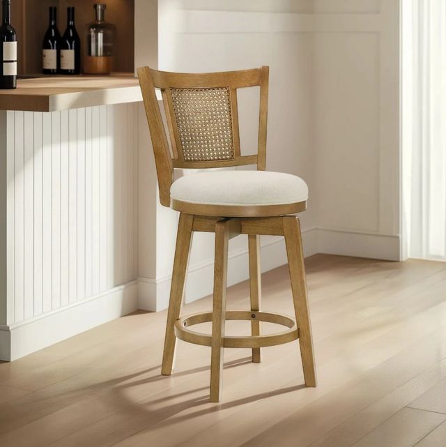 Armen Living Isla 4-Piece Dune/Putty Brown Barstool Set-1