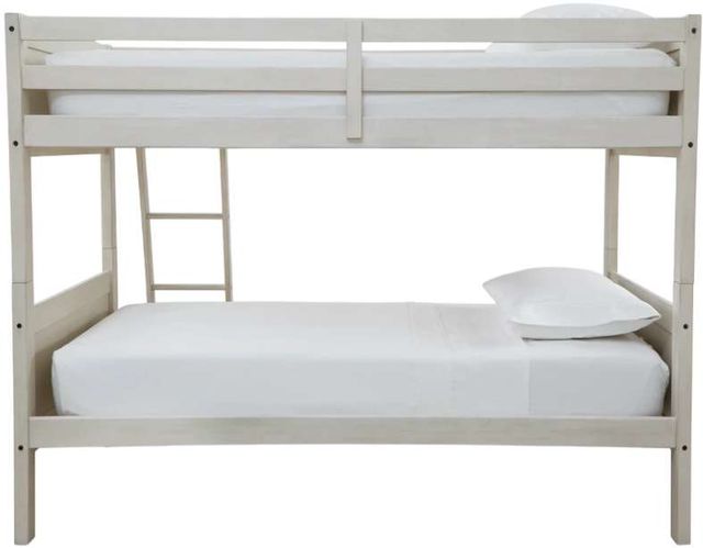 Signature Design by Ashley® Robbinsdale Antique White Youth Twin/Twin Bunk Bed with Ladder-2