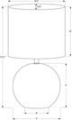 Monarch Specialties Inc. Ivory Concrete/Ivory Shade Table Lamp -1