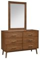 Furniture of America® Thusis 4-Piece Walnut/Beige Queen Bedroom Set-4