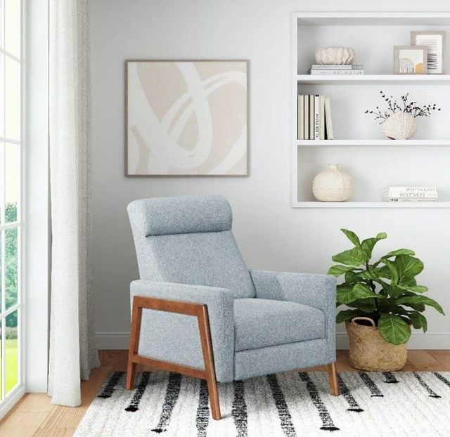 Albany Industries Adele Light Gray Manual Recliner-1