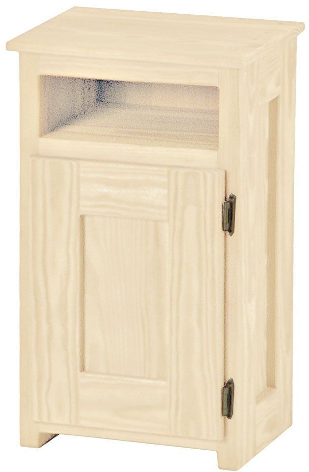 Crate Designs™ Furniture Unfinished Right Side Hinge Door Petite Nightstand-0