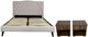 Bernards Rachel 3-Piece Beige/Brown Queen Panel Bedroom Set-0