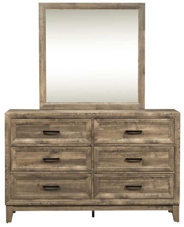 Liberty Furniture Ridgecrest Cobblestone Dresser and Mirror-2