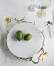 A & B Home Alvada Cream Marble Decorative Tray-2
