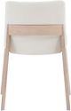 Moe's Home Collection Deco 2-Piece Cream White PVC Oak Dining Chair Set-3