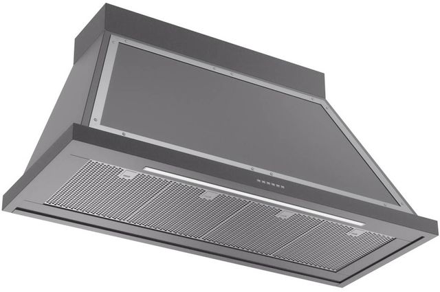 Ilve® Nostalgie II Noblesse 48" Graphite Matte Wall Mounted Range Hood with Chrome Trim-1