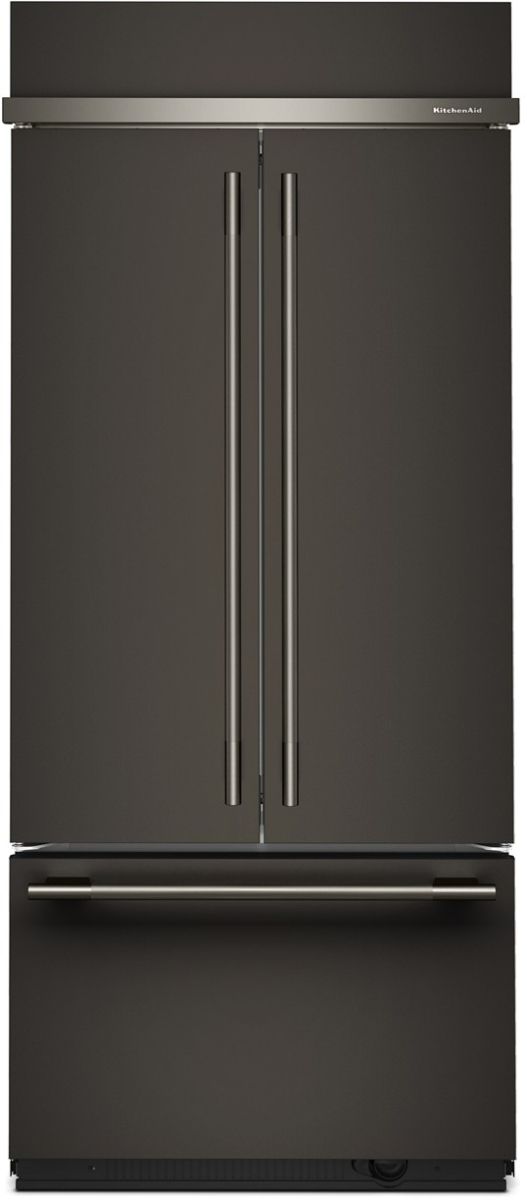 KitchenAid® 36" 20.8 Cu. Ft. Black Ore Built-In French Door Refrigerator -0