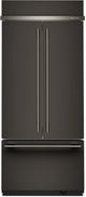 KitchenAid® 36" 20.8 Cu. Ft. Black Ore Built-In French Door Refrigerator -0