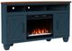 Legends Home Real Cozy Liberty Blue Denim/Whiskey 64" Corner Fireplace Console-0
