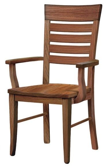 Door County Metro Ladderback Arm (23.75"W 16.75"D 38.5"H)-0
