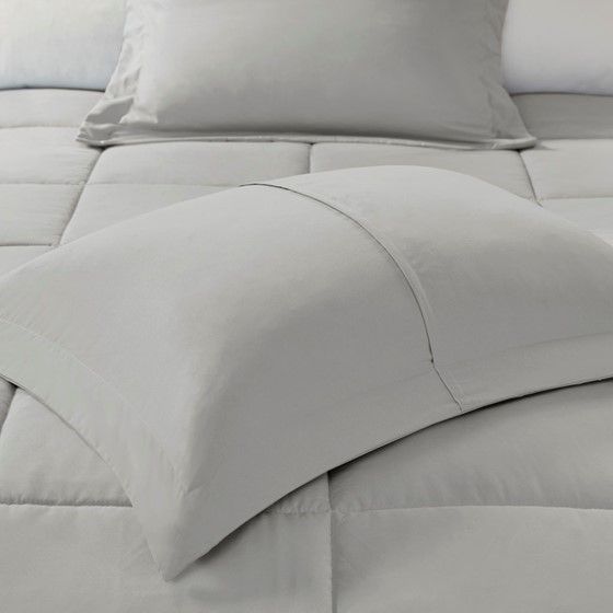Olliix by Madison Park Sarasota Grey King/Cal King Microcell Down Alternative Comforter Mini Set-2