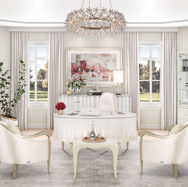 Michael Amini® London Place Creamy Pearl Desk-1