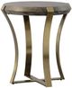 Uttermost® Unite Dark Walnut Stainwashed Side Table with Brushed Brass Legs-0