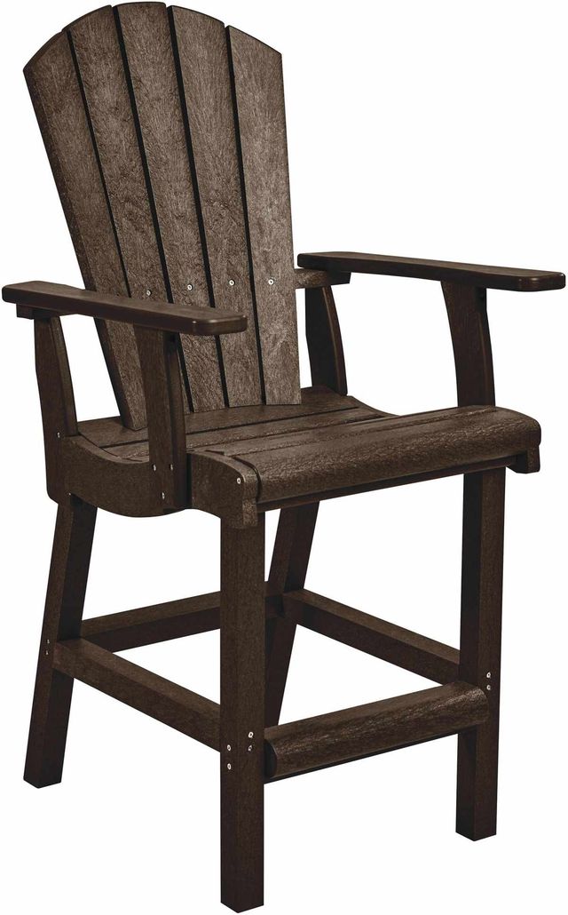 C R Plastics Generation Line Chocolate Classic Counter Arm Chair-0