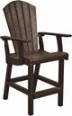 C R Plastics Generation Line Chocolate Classic Counter Arm Chair-0