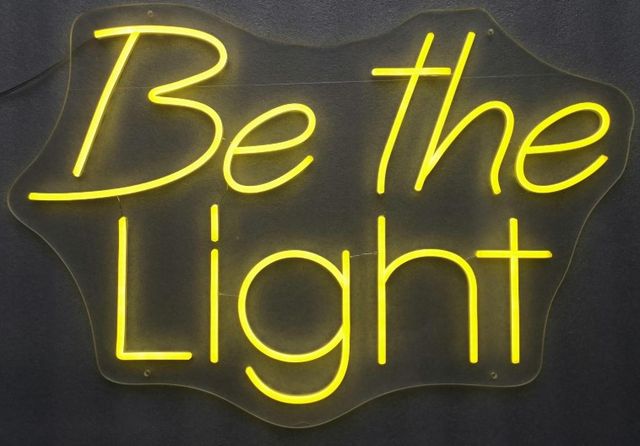 Classy Living Enlightened Be The Light Neon Sign-0