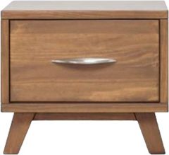 Mako Wood Furniture Brandon Brown 1-Drawer Nightstand