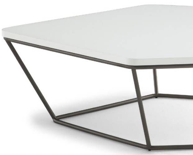 Natuzzi Editions Chocolat Matte Lacquer White Coffee Table-1